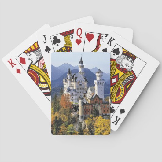 De fantasierijke Neuschwanstein is een van de drie Pokerkaarten (Achterkant)