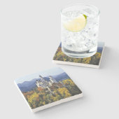 De fantasierijke Neuschwanstein is een van de drie Stenen Onderzetter (Zijkant)