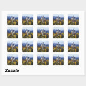 De fantasierijke Neuschwanstein is één van de drie Vierkante Sticker (Vel)