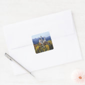 De fantasierijke Neuschwanstein is één van de drie Vierkante Sticker (Envelop)