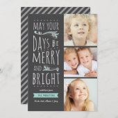 De fantasievolle Vrolijke & Heldere Kerstkaart van (Voorkant / Achterkant)