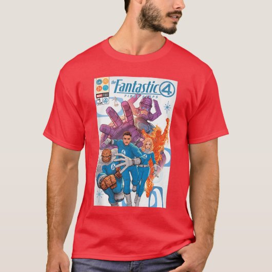 De Fantastic Four First Steps Comic Book Cover Ar T-shirt (Voorkant)
