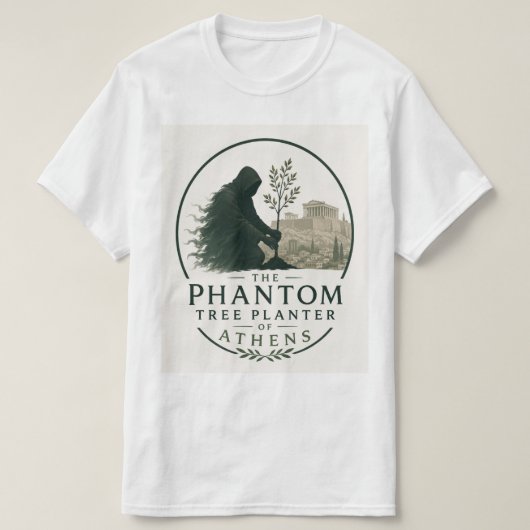 De Fantoom Boomplanter van Athene T-shirt (Design voorkant)