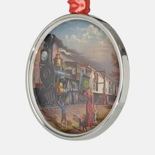De Fast Mail Service Train van 1875 Metalen Ornament (Links)