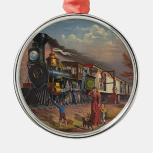 De Fast Mail Service Train van 1875 Metalen Ornament