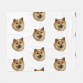 De Fat Shiba Inu Pattern Blanket Fleece Deken (Voorkant (Horizontaal))