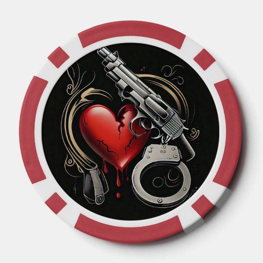 "De fatale fout van de liefde" Poker Chips (Achterkant)