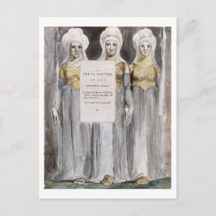 De fatale zussen, ontwerp 67 uit 'The Poems of the Briefkaart