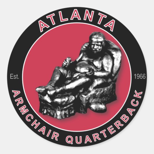 DE FAUTEUIL QB - Atlanta Ronde Sticker (Voorkant)