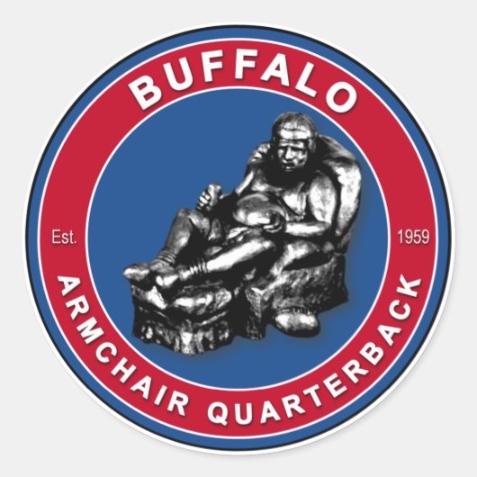 De fauteuil QB Buffalo Football Stickers (Voorkant)