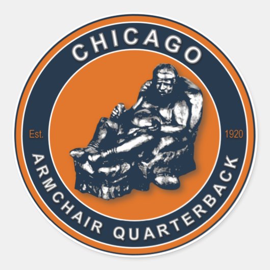 DE FAUTEUIL QB - Chicago Ronde Sticker (Voorkant)