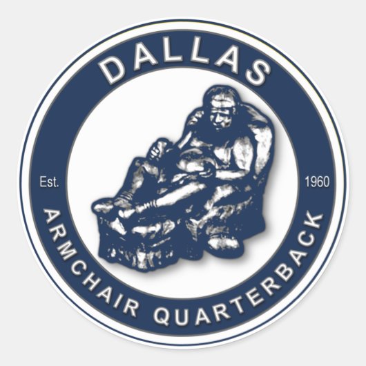 DE FAUTEUIL QB - Dallas Ronde Sticker (Voorkant)