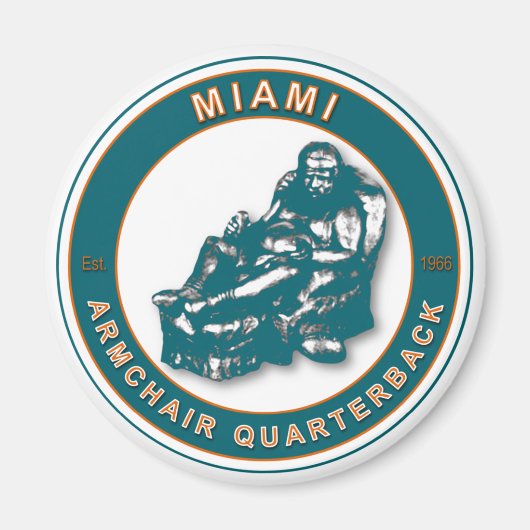 De fauteuil QB Miami Football magneet (Voorkant)