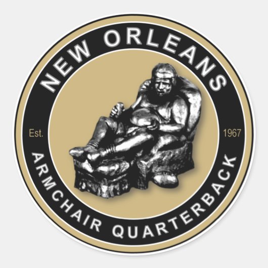 DE FAUTEUIL QB - New Orleans Ronde Sticker (Voorkant)