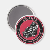 De fauteuil Quarterback - Atlanta Football Magneet (Voorkant / Achterkant)