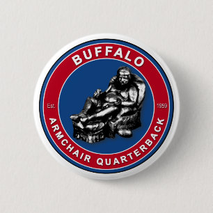 De fauteuil Quarterback Buffalo Football spelden Ronde Button 5,7 Cm