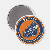 De fauteuil Quarterback - Denver Football Magneet (Voorkant / Achterkant)