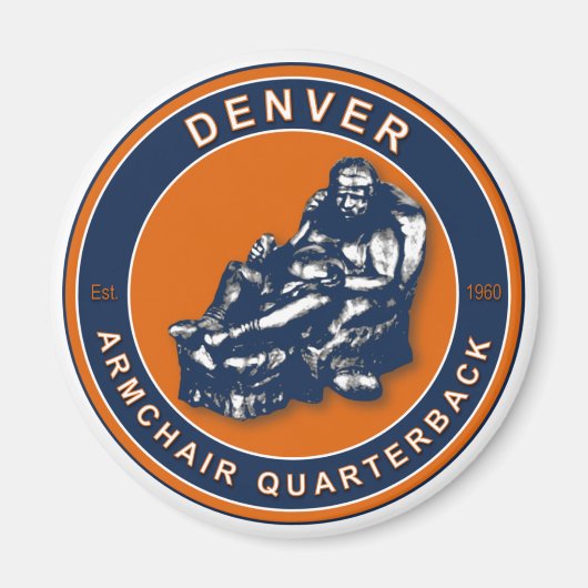 De fauteuil Quarterback - Denver Football Magneet (Voorkant)