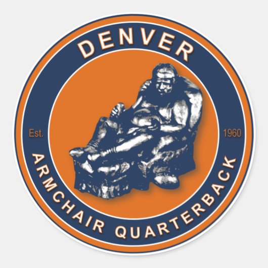 De fauteuil Quarterback Denver Football Stickers (Voorkant)