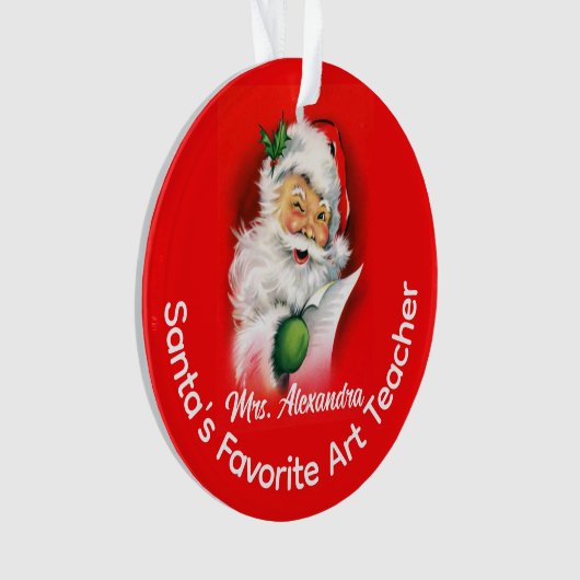 De favoriete aangepaste gepersonaliseerde leraar v ornament (voorkant)