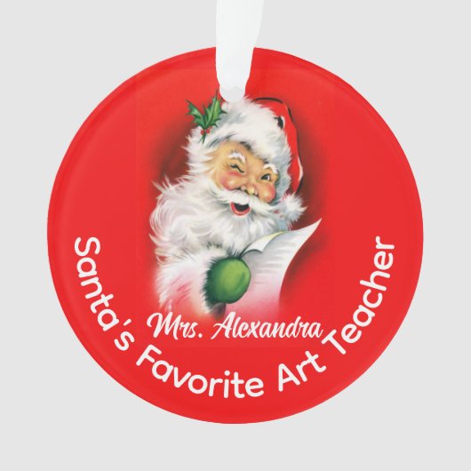 De favoriete aangepaste gepersonaliseerde leraar v ornament (voorkant)