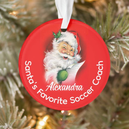 De favoriete aangepaste gepersonaliseerde sportcoa ornament (Boom)