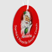 De favoriete aangepaste gepersonaliseerde sportcoa ornament (voorkant)