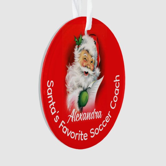 De favoriete aangepaste gepersonaliseerde sportcoa ornament (voorkant)