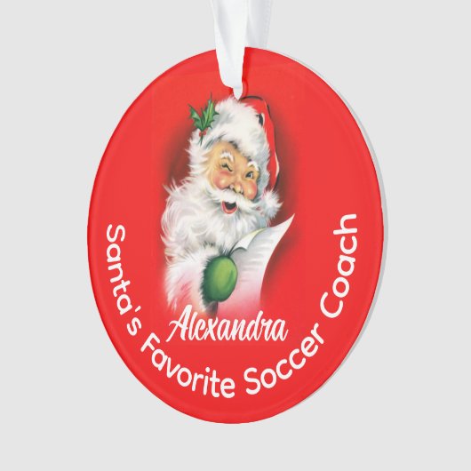 De favoriete aangepaste gepersonaliseerde sportcoa ornament (voorkant)