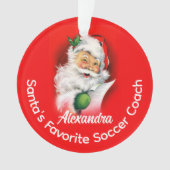 De favoriete aangepaste gepersonaliseerde sportcoa ornament (voorkant)