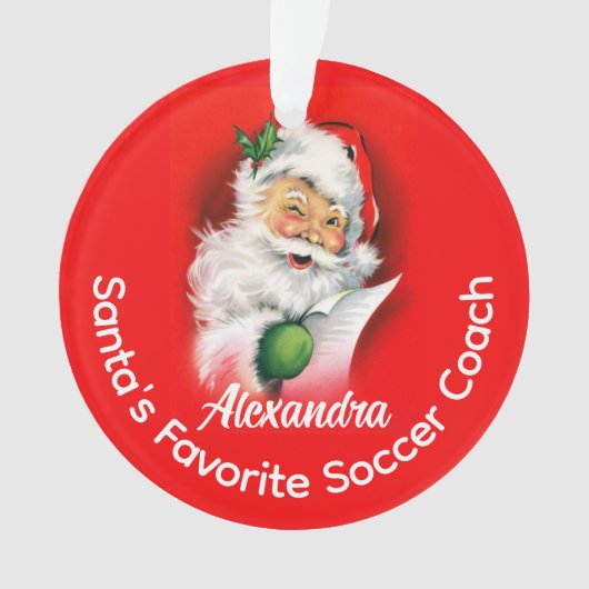 De favoriete aangepaste gepersonaliseerde sportcoa ornament (voorkant)