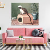 De favoriete aap van Carl Linnaeus Canvas Afdruk (Insitu (Woonkamer))