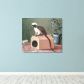 De favoriete aap van Carl Linnaeus Canvas Afdruk (Insitu (Houten vloer))