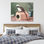 De favoriete aap van Carl Linnaeus Canvas Afdruk (Insitu (Slaapkamer))
