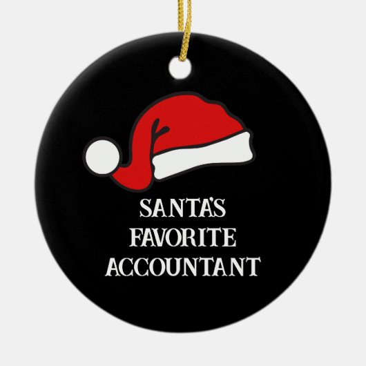 De favoriete accountant van de Kerstman Keramisch Ornament (Voorkant)