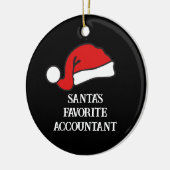 De favoriete accountant van de Kerstman Keramisch Ornament (Links)