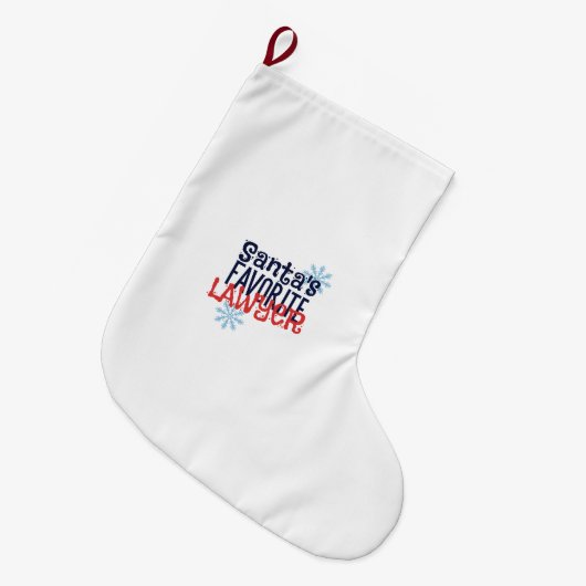 De favoriete advocaat van de kerstman grote kerstsok (Voorkant (Hangend))