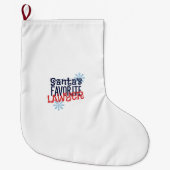 De favoriete advocaat van de kerstman grote kerstsok (Voorkant)