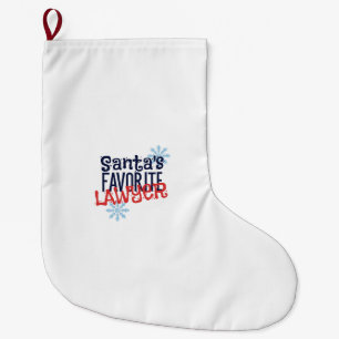 De favoriete advocaat van de kerstman grote kerstsok