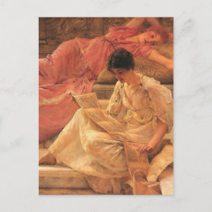 De favoriete dichter Lawrence Alma-Tadema 1888 Briefkaart
