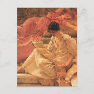 De favoriete dichter Lawrence Alma-Tadema 1888 Briefkaart
