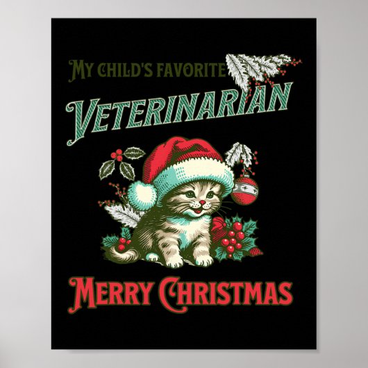 De favoriete dierenarts van mijn kind. Kerstvetera Poster (Voorkant)