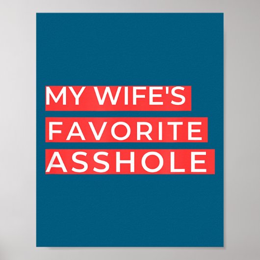 De favoriete grappige Valentijn partner echtgenoot Poster (Voorkant)