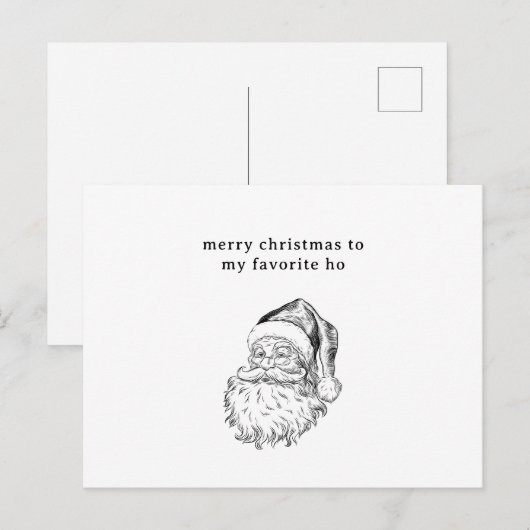 De favoriete Ho Funny Holiday Kaart van de Kerstma (Voorkant / Achterkant)