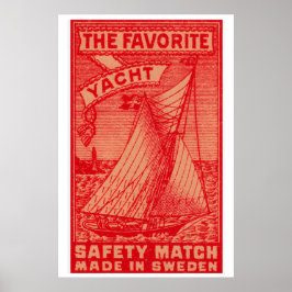 De Favoriete Jacht - Matchbox Print - Zweden Muur