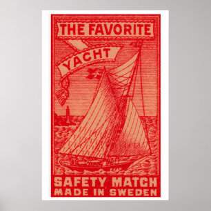 De Favoriete Jacht - Matchbox Print - Zweden Muur