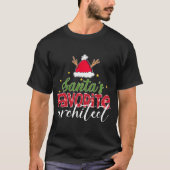 De favoriete kerstarchitect van de kerstman t-shirt (Voorkant)
