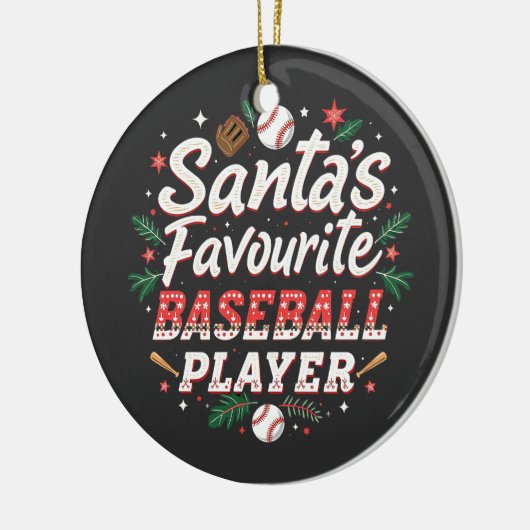 De favoriete kerstboom van de Kerstman Keramisch Ornament (Links)