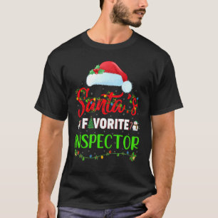 De favoriete kerstman van de kerstman met verlicht t-shirt