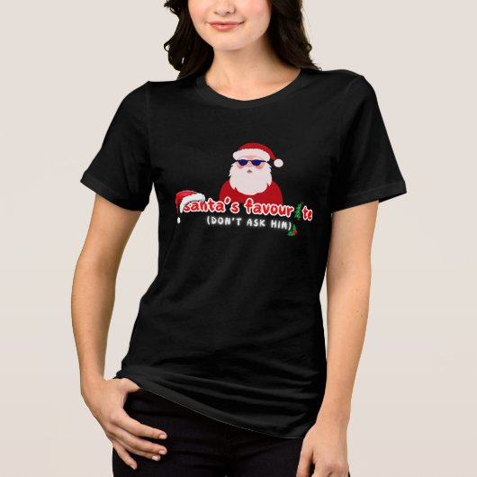 De favoriete kerstspecial van de kerstman Tri-Blend shirt (Voorkant)